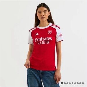 Arsenal Adidas Red and White Jersey 25/26 home shirt